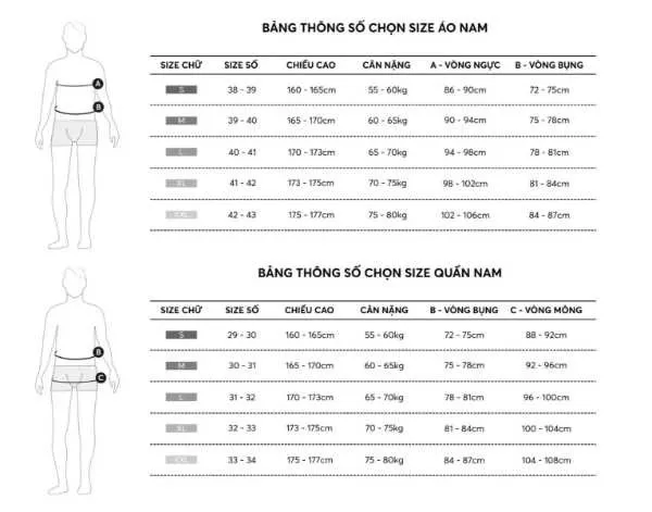 Bảng size quần Owen