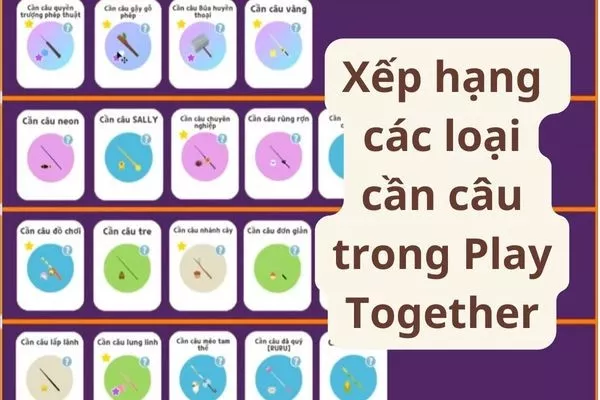 Bảng Xếp Hạng các loại cần câu trong Play Together