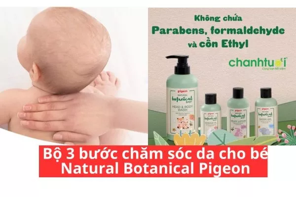 Bé được tắm với sản phẩm Pigeon Natural Botanical