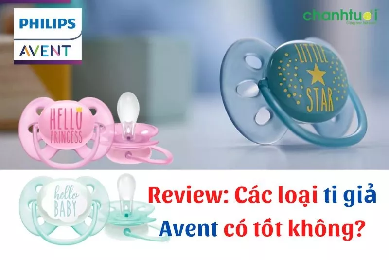 Bé ngậm ti giả Avent