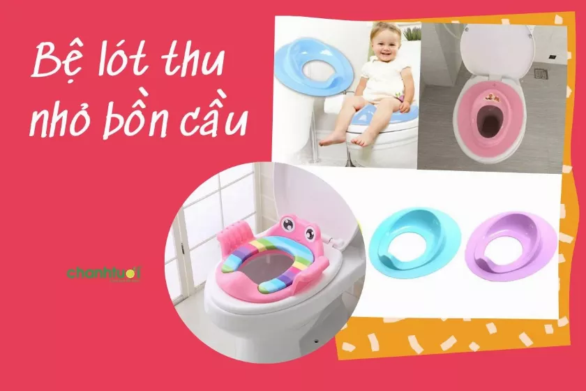 Bé ngồi bệ lót thu nhỏ bồn cầu