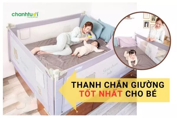 Bé ngủ ngon giấc với thanh chắn giường