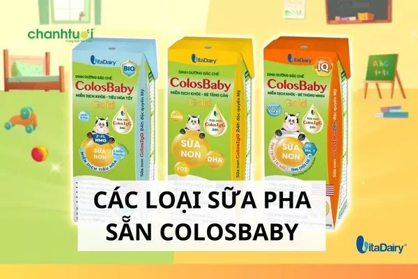 Bé uống sữa Colosbaby pha sẵn