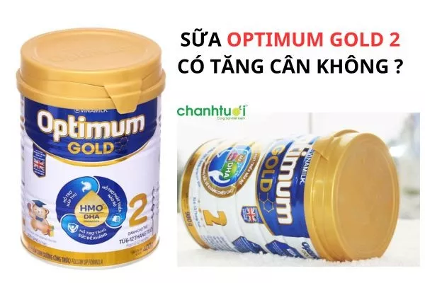 Bé uống sữa Optimum Gold 2