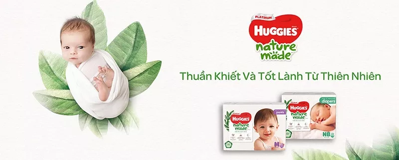 Bỉm Huggies của nước nào: Tã dán Huggies Platinum Naturemade