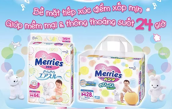 Bỉm Merries cho bé