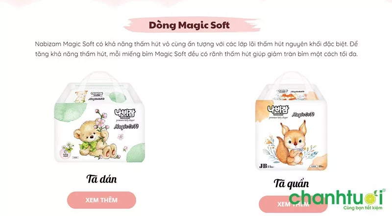 Bỉm Nabizam Magic Soft