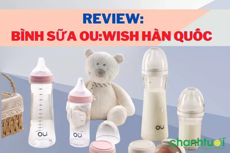 Bình sữa OU:Wish trong suốt, tinh giản nhưng sang trọng