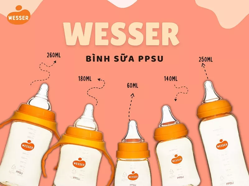 Bình sữa Wesser - Thương hiệu Việt Nam