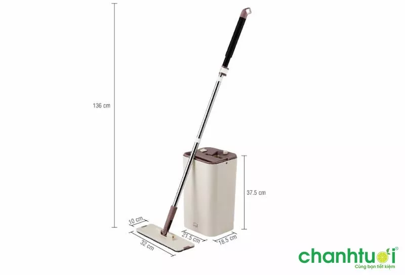 Bộ Cây Lau Nhà Lock&Lock Squeeze Flat Mop ETM471