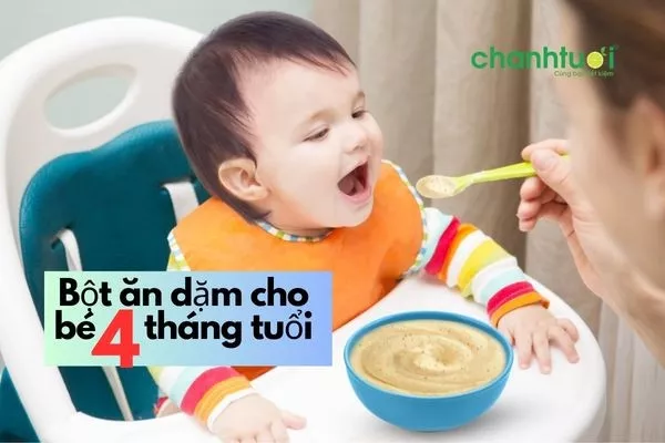 Bột ăn dặm cho bé 4 tháng tuổi