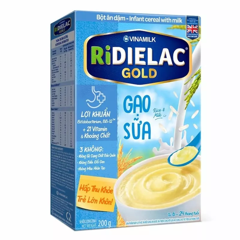 Bột ăn dặm Ridielac gạo sữa