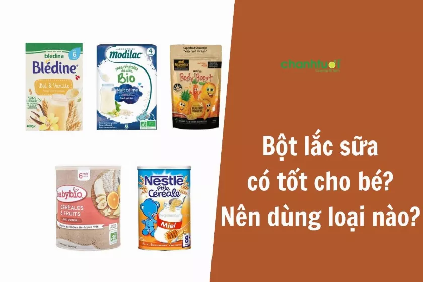 Bột lắc sữa cho bé