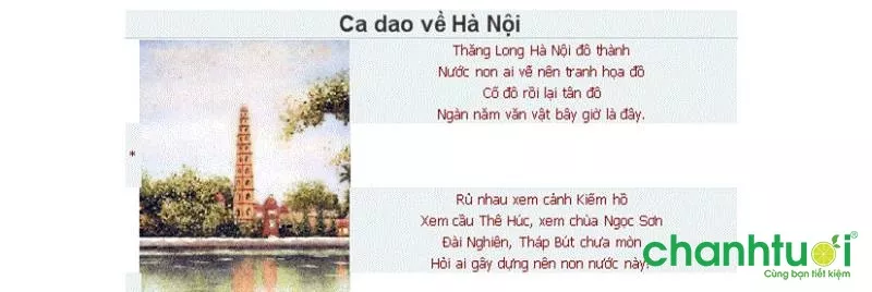 Ca dao hay về Hà Nội