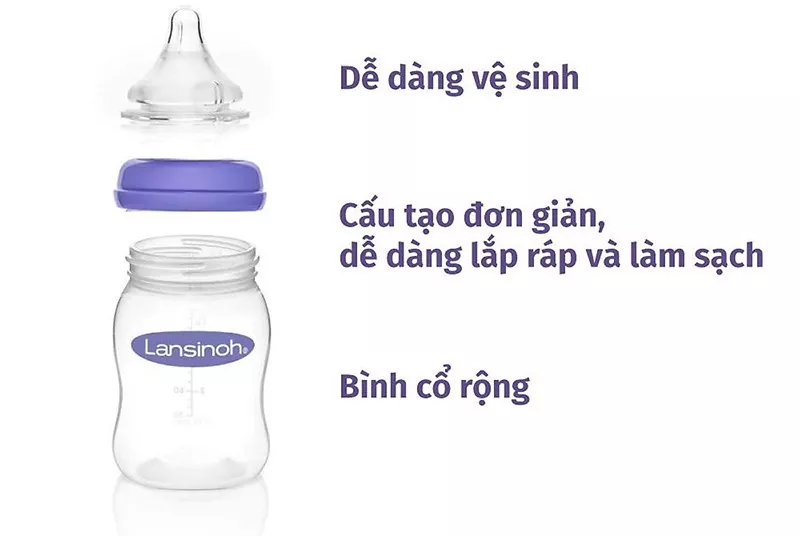 Các chi tiết bình dễ tháo rời khi vệ sinh