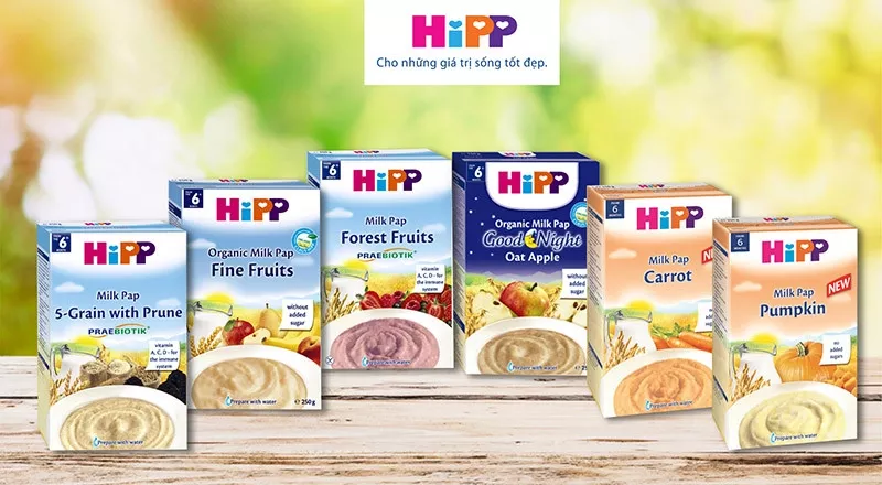 Các loại bột ăn dặm HiPP