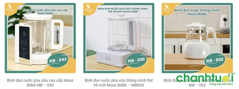 Các loại máy đun nước pha sữa Moaz Bébé