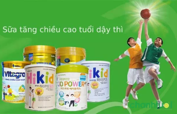 Các loại sữa tăng chiều cao