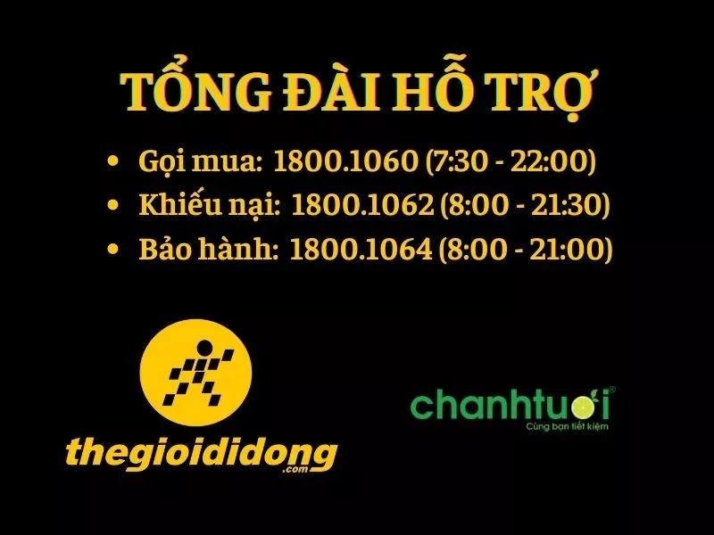 Các số tổng đài Thế Giới Di Động