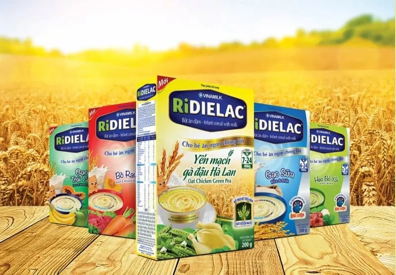 các vị của bột ăn dặm Ridielac