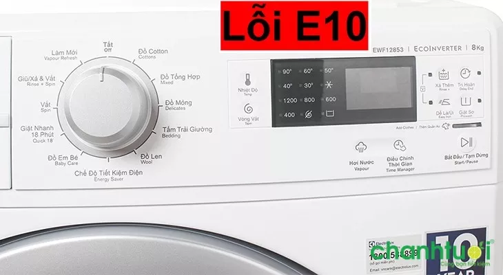 Cách đọc mã lỗi máy giặt electrolux