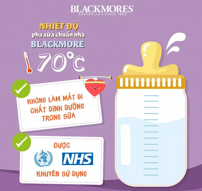 Cách pha sữa Blackmores