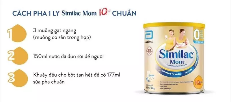 Cách pha sữa Similac Mom