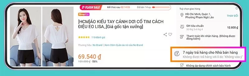 Cách xem nhãn đổi trả hàng trên website Lazada