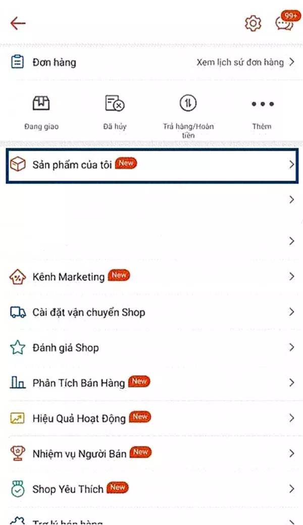 cách xóa sản phẩm trên shopee