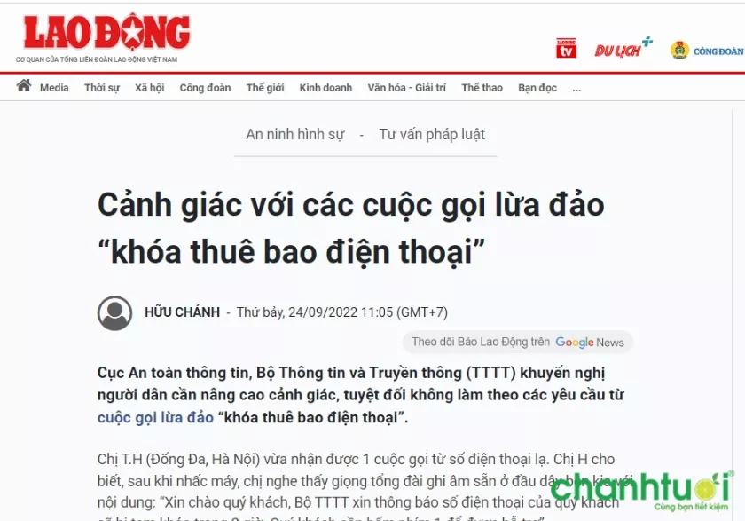 Cảnh giác lừa đảo khóa sim