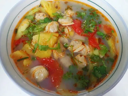 Canh ngao nấu chua