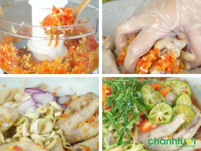 Chân gà sả tắc kiểu Thái