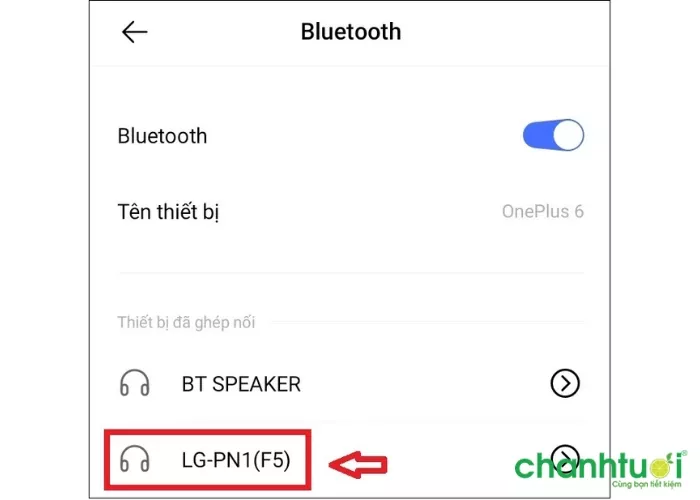 Chọn loa Bluetooth trên Android