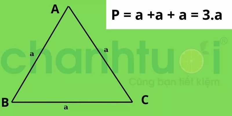 Công thức tính chu vi tam giác đều