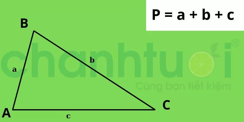 Công thức tính chu vi tam giác thường