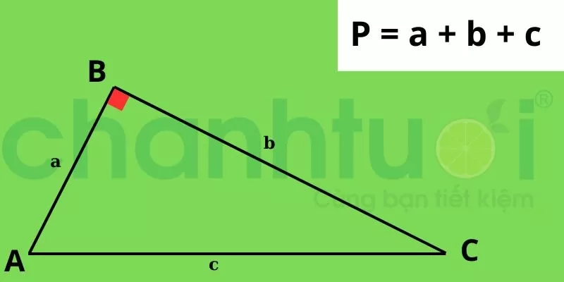 Công thức tính chu vi tam giác vuông