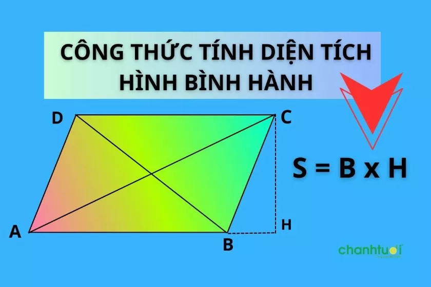 Công thức tính diện tích hình bình hành