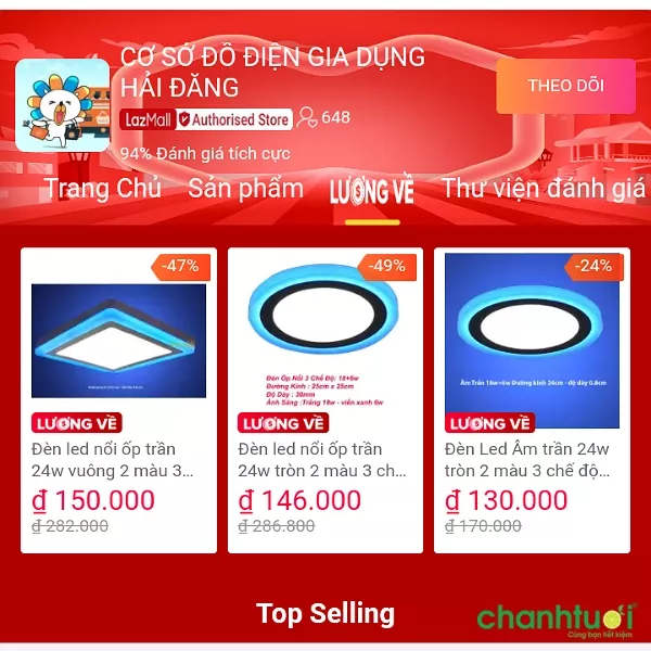 cửa hàng đèn trang trí
