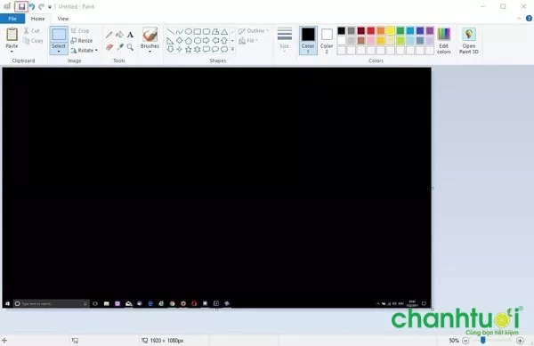 Dán ảnh chụp màn hình máy tính vào Paint với tổ hợp Ctrl+V