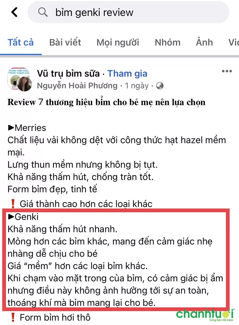 Đánh giá bỉm Genki