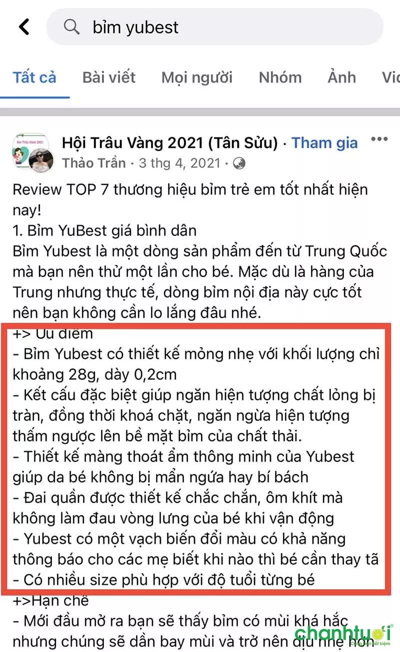 Đánh giá bỉm Yubest 4