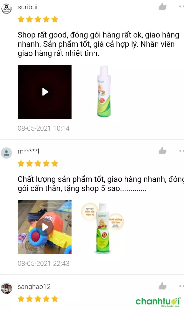 Đánh giá Lactacyd Milky trên Shopee