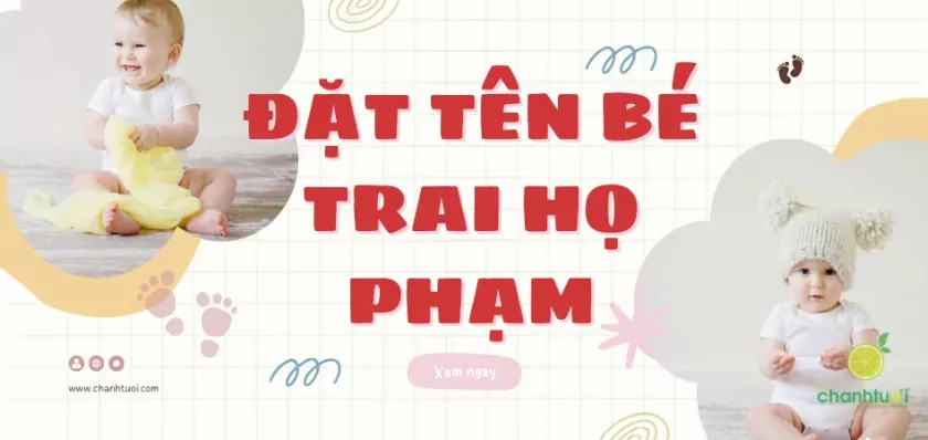 Đặt tên con trai họ Phạm