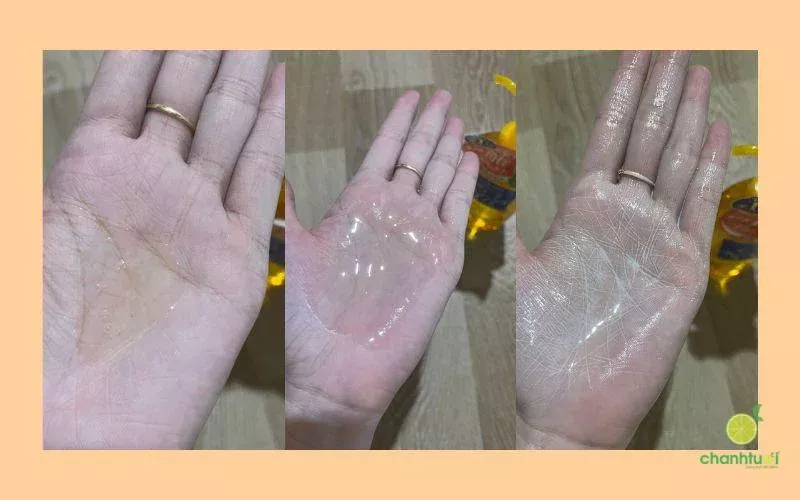 dầu tẩy trang kose màu vàng kết cấu