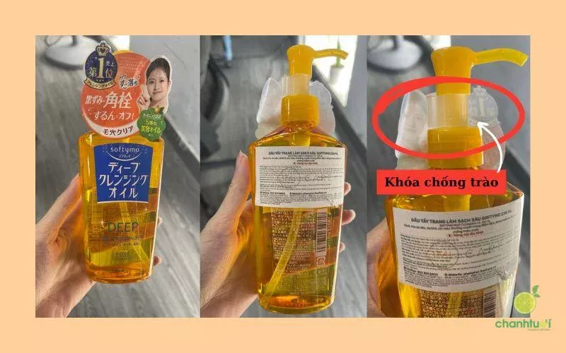dầu tẩy trang kose màu vàng thiết kế