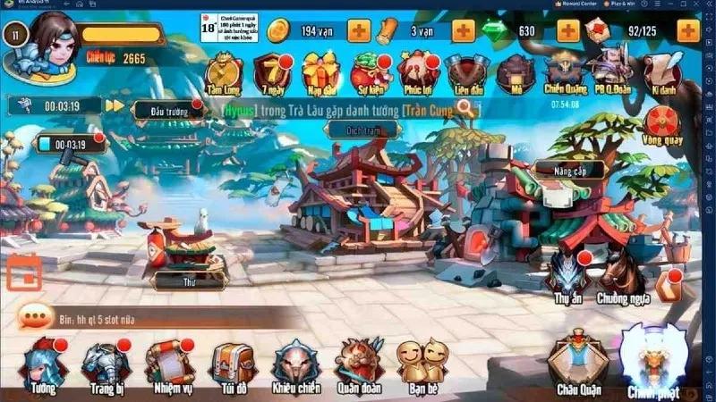 Giao diện chơi game