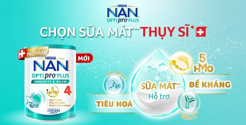 Giới thiệu sữa mát Nan Optipro Plus 4 với 5HMO