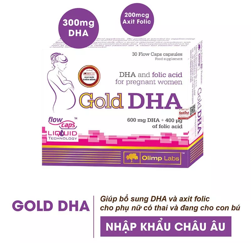 Gold DHA – DHA từ Châu Âu, công nghệ Flowcaps