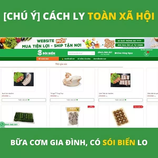 Hải sản Sói Biển giao hàng