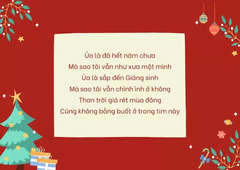 Hình ảnh thơ chế Giáng Sinh